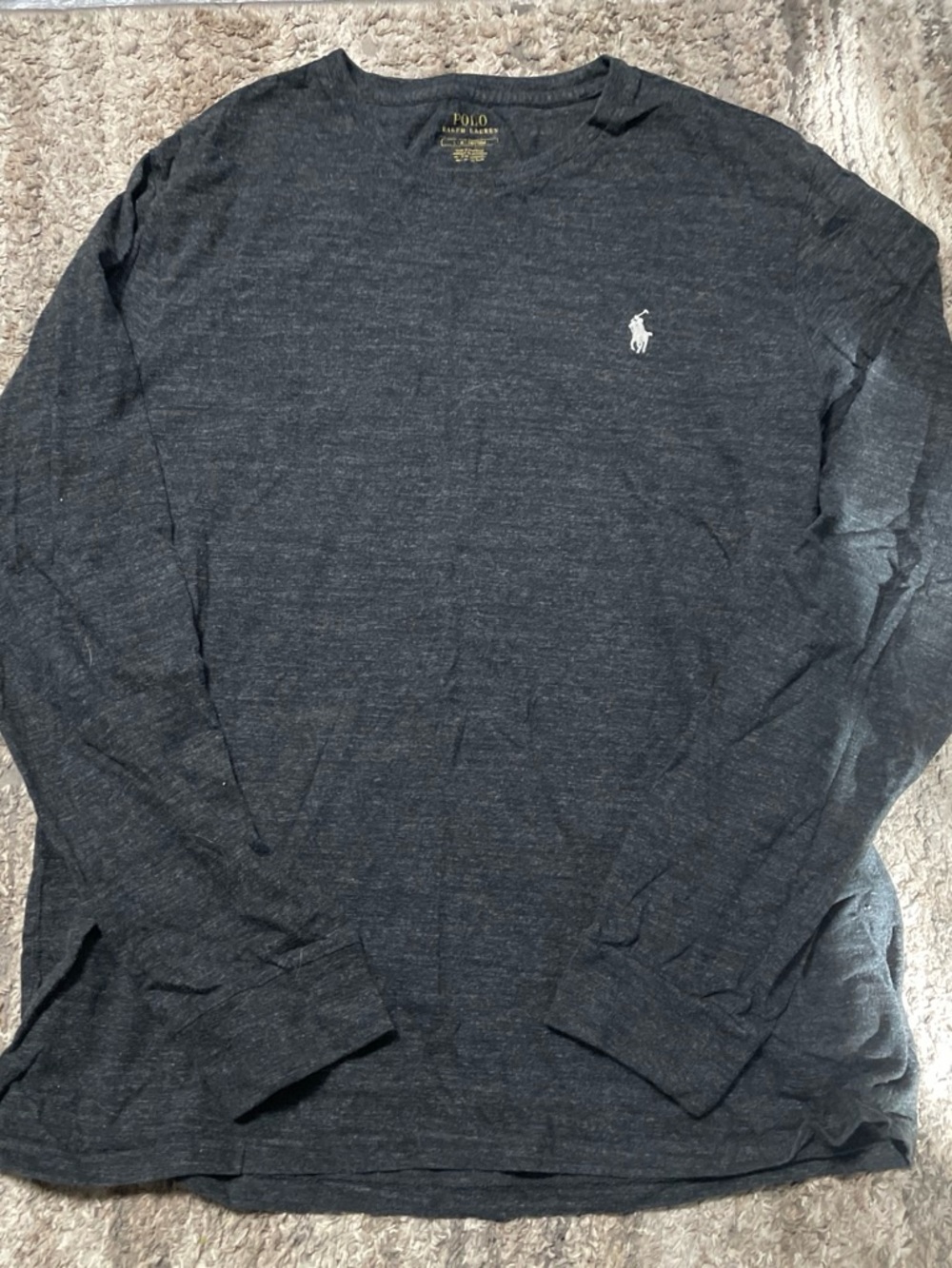 vintage polo ralph lauren gray long sleeve shirt #polo #preppy